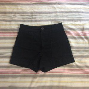 H&M Black High Rise Jean Shorts